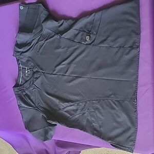 W123 black scrub top